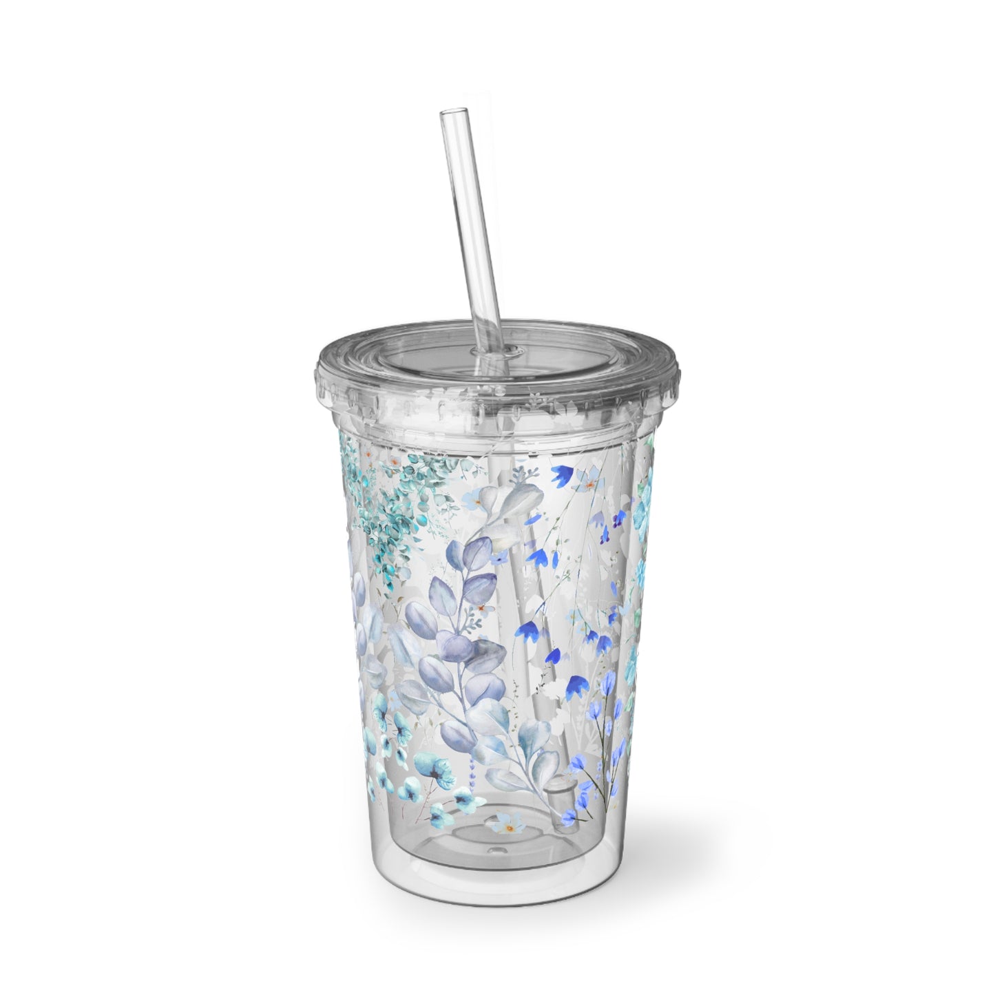 Blue BeautyFloral Suave Acrylic to Go Cup