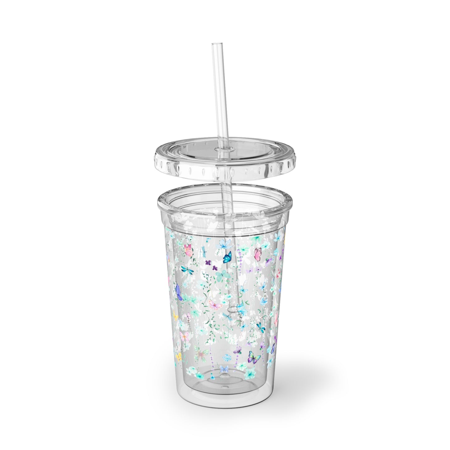 Beauty Floral Butterfly Suave Acrylic to Go Cup