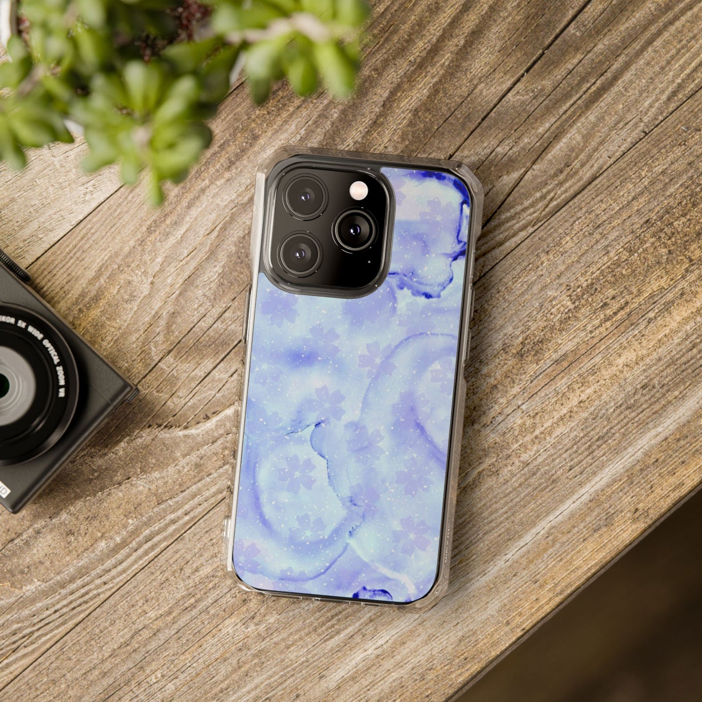 Lavendel Artsy Petal Bloom Magnetic Clear Impact Case